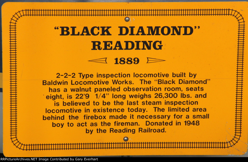 RDG 222T Reading "Black Diamond" Sign